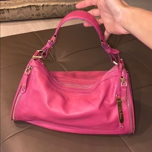 Cole Haan leather purse, Fushia Pink & Gold🦩🌴🌞
